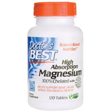 Doctor's Best High Absorption 100% Chelated Magnesium 120 Tablets - Biosource Nutrition
