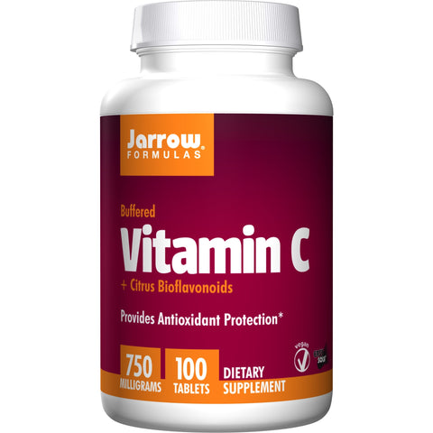 Jarrow Formulas Vitamin C (Buffered) + Citrus Bioflavonoids 750 mg 100 Tablets - Biosource Nutrition