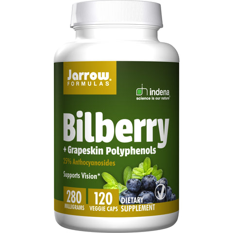 Jarrow Formulas Bilberry + Grapeskin Polyphenols 120 Veggie Caps - Biosource Nutrition