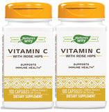 Nature's Way Vitamin C 500 with Rose Hips 100 Capsules (2 Pack)