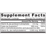 Jarrow Formulas Methyl B-12 & Methyl Folate + P5P (B6) 60 Lozenges - Biosource Nutrition