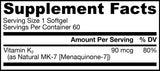 Jarrow Formulas  MK7 (K2) 90 mcg 60 Softgels and Biosource Nutrition Pocket Pill Pack - Biosource Nutrition