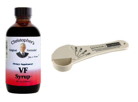 Christopher’s Original Formulas VF Syrup 4 fl. oz. and Biosource Nutrition Measuring Spoon - Biosource Nutrition
