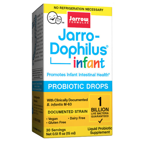 Jarrow Formulas Jarro-Dophilus® Infant Probiotic Drops 0.15 fl. oz. (30 Servings) - Biosource Nutrition