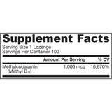 Jarrow Formulas Methyl B-12 1000 mcg 100 Lozenges and Biosource Nutrition Pocket Pill Pack - Biosource Nutrition