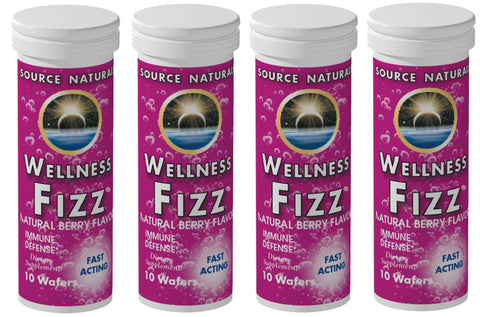Source Naturals Wellness Fizz Berry 10 Wafers (4 Pack)