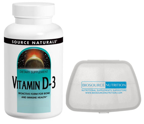 Source Naturals Vitamin D3 10,000 IU 60 Softgels - Biosource Nutrition