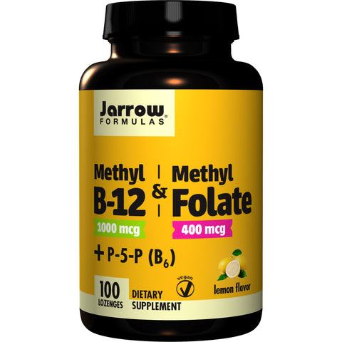 Jarrow Formulas Methyl B-12 & Methyl Folate 100 Lozenges - Biosource Nutrition